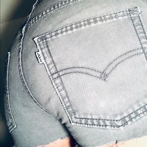 Levi’s shorts 511 high rise gray grunge